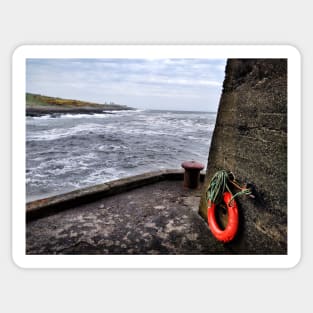 Harbour View of the Northumberland Coast Sticker